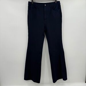Ann Taylor Pants Women 10 Blue Bootcut Ponte Stretch High Rise Office Career
